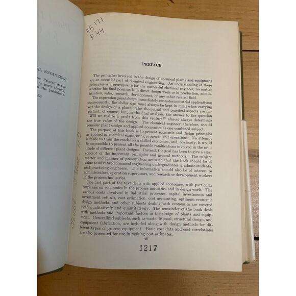 VTG Plant Design & Economics for chemical engineers. H/C DJ Max Peters. 1958 - Picture 6 of 7